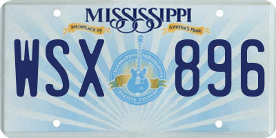 MS license plate WSX896