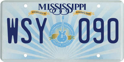 MS license plate WSY090