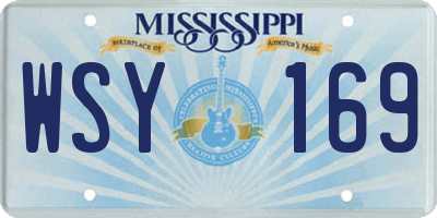 MS license plate WSY169