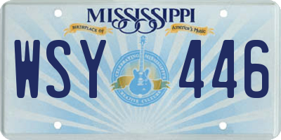 MS license plate WSY446