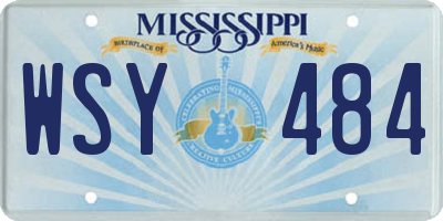 MS license plate WSY484