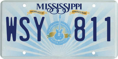 MS license plate WSY811