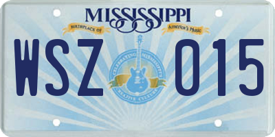 MS license plate WSZ015