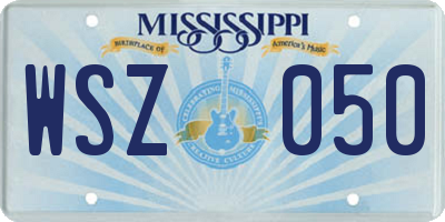 MS license plate WSZ050