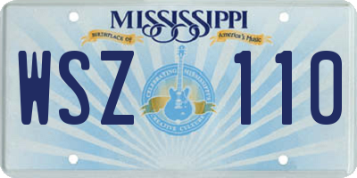 MS license plate WSZ110