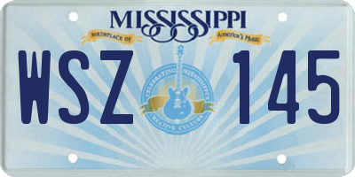 MS license plate WSZ145