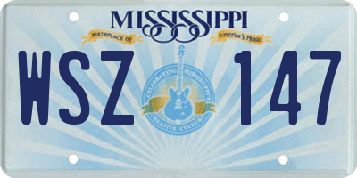 MS license plate WSZ147