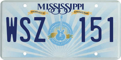 MS license plate WSZ151