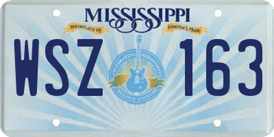 MS license plate WSZ163