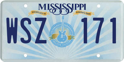 MS license plate WSZ171