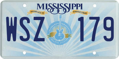MS license plate WSZ179