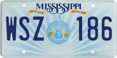 MS license plate WSZ186