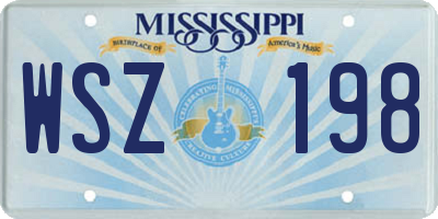 MS license plate WSZ198