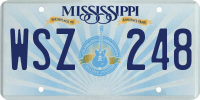 MS license plate WSZ248