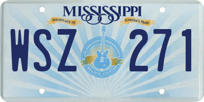 MS license plate WSZ271