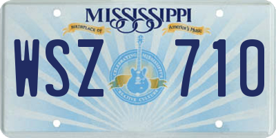 MS license plate WSZ710