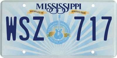 MS license plate WSZ717