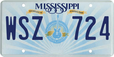 MS license plate WSZ724