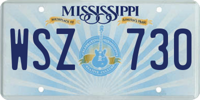 MS license plate WSZ730