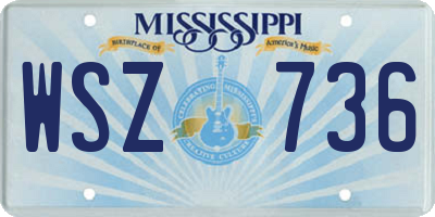 MS license plate WSZ736