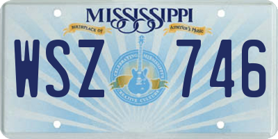MS license plate WSZ746