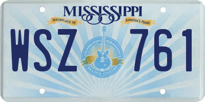 MS license plate WSZ761