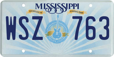 MS license plate WSZ763
