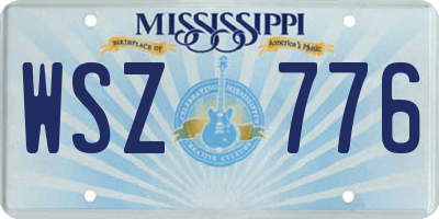 MS license plate WSZ776