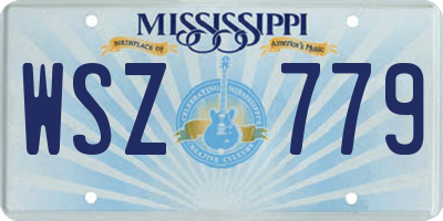MS license plate WSZ779