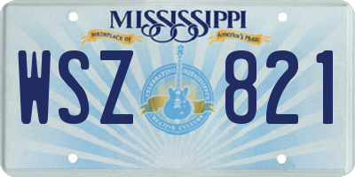 MS license plate WSZ821