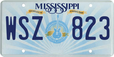 MS license plate WSZ823