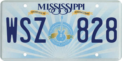 MS license plate WSZ828