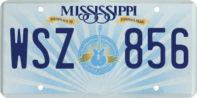MS license plate WSZ856