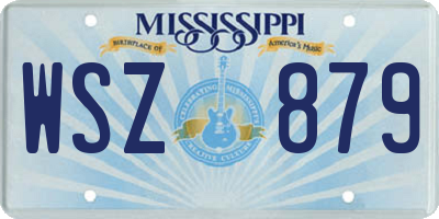 MS license plate WSZ879