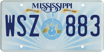 MS license plate WSZ883