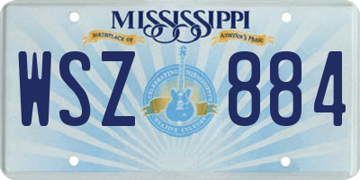 MS license plate WSZ884