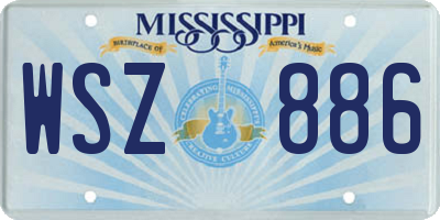 MS license plate WSZ886