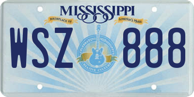 MS license plate WSZ888