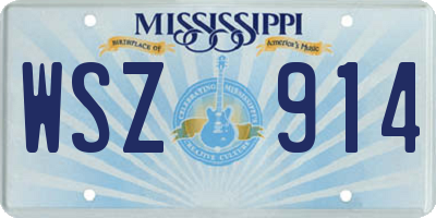 MS license plate WSZ914
