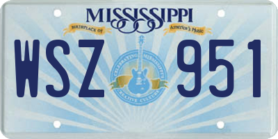 MS license plate WSZ951