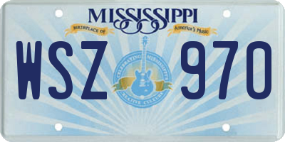 MS license plate WSZ970