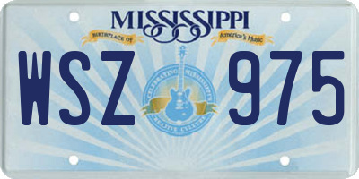 MS license plate WSZ975