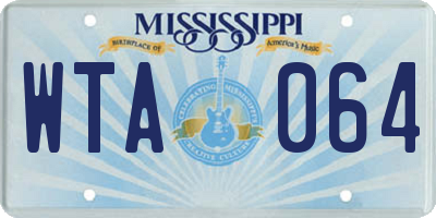 MS license plate WTA064