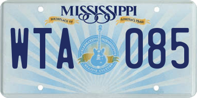 MS license plate WTA085