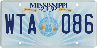 MS license plate WTA086