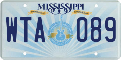 MS license plate WTA089