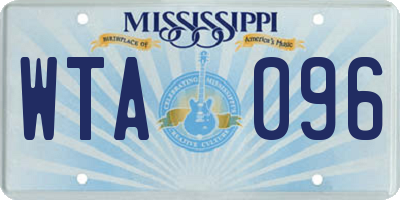MS license plate WTA096