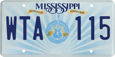 MS license plate WTA115