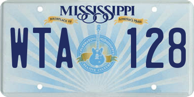 MS license plate WTA128