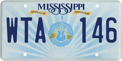 MS license plate WTA146